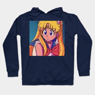 Cute magical anime girl vaporwave aesthetic Hoodie